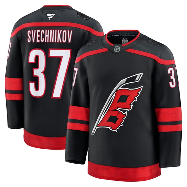 Men's Carolina Hurricanes Andrei Svechnikov Fanatics Black Home Premium Jersey - Image 2
