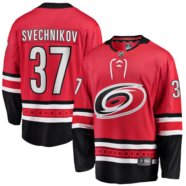 Men's Carolina Hurricanes Andrei Svechnikov Fanatics Red Alternate Breakaway Player Jersey - Image 2