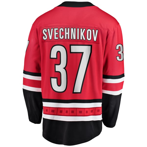 Men's Carolina Hurricanes Andrei Svechnikov Fanatics Red Alternate Breakaway Player Jersey - Image 4