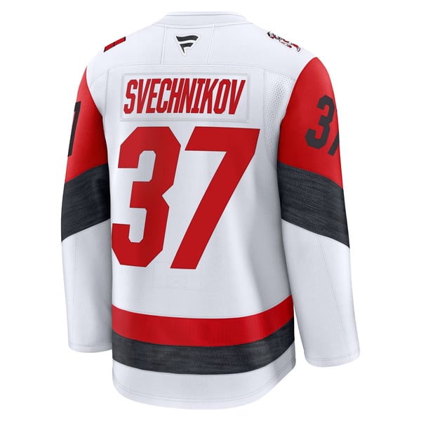 Men's Carolina Hurricanes Andrei Svechnikov Fanatics White Away Premium Jersey - Image 4