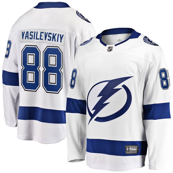 Men's Tampa Bay Lightning Andrei Vasilevskiy Fanatics White  Breakaway Jersey - Image 2