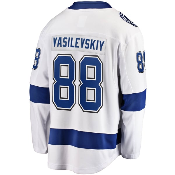 Men's Tampa Bay Lightning Andrei Vasilevskiy Fanatics White  Breakaway Jersey - Image 4