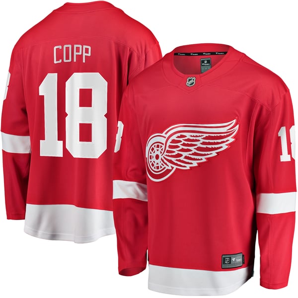 Men's Detroit Red Wings Andrew Copp Fanatics Red Home Breakaway Player Jersey - Image 2