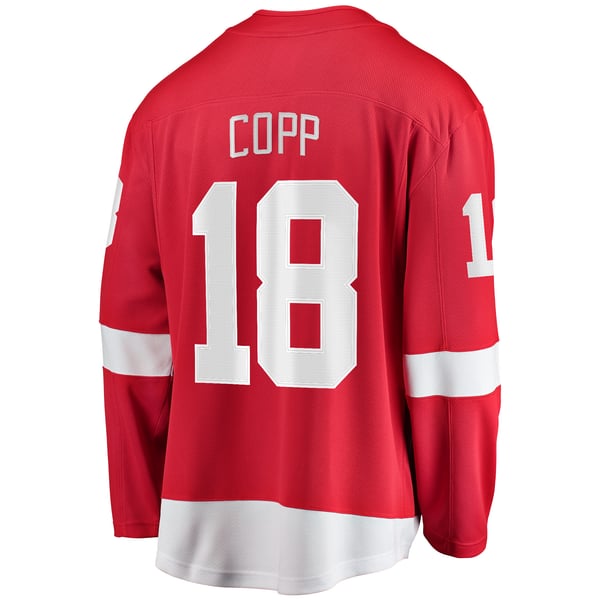 Men's Detroit Red Wings Andrew Copp Fanatics Red Home Breakaway Player Jersey - Image 4