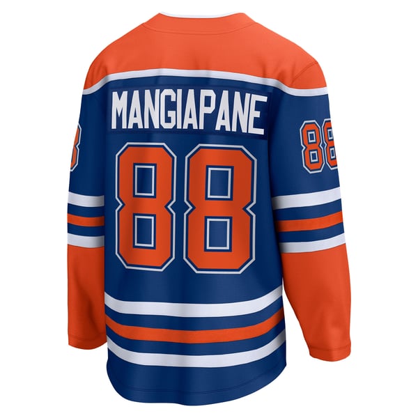 Men's Edmonton Oilers Andrew Mangiapane Fanatics Royal Home Breakaway Jersey - Image 4
