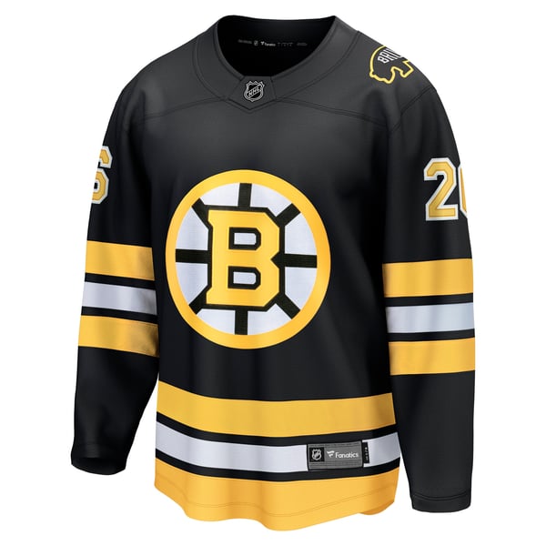 Men's Boston Bruins Andrew Peeke Fanatics Black Home Breakaway Player Jersey