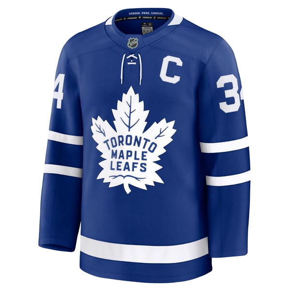 Men's Toronto Maple Leafs Auston Matthews Fanatics Blue Captain Patch Home Premium Jersey - Image 3