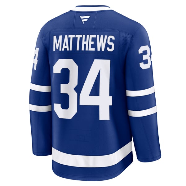 Men's Toronto Maple Leafs Auston Matthews Fanatics Blue Captain Patch Home Premium Jersey - Image 4