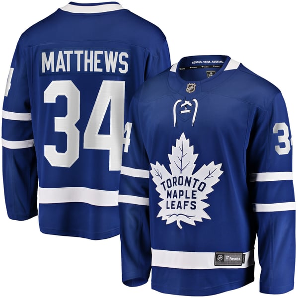 Men's Toronto Maple Leafs Auston Matthews Fanatics Blue Home Breakaway Jersey - Image 2
