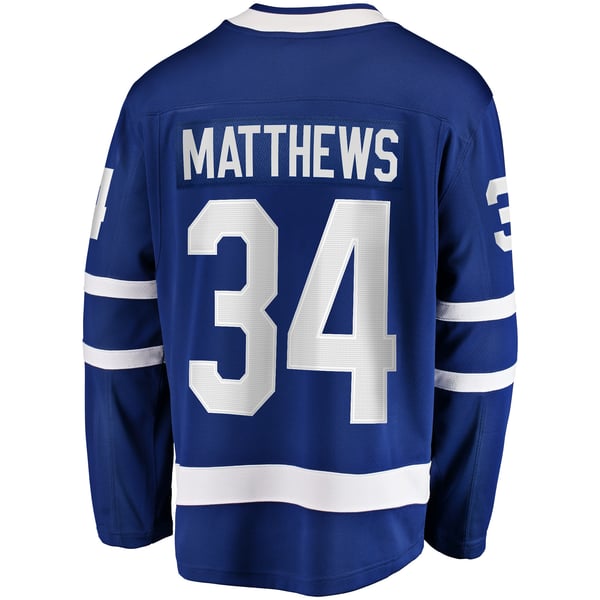 Men's Toronto Maple Leafs Auston Matthews Fanatics Blue Home Breakaway Jersey - Image 4