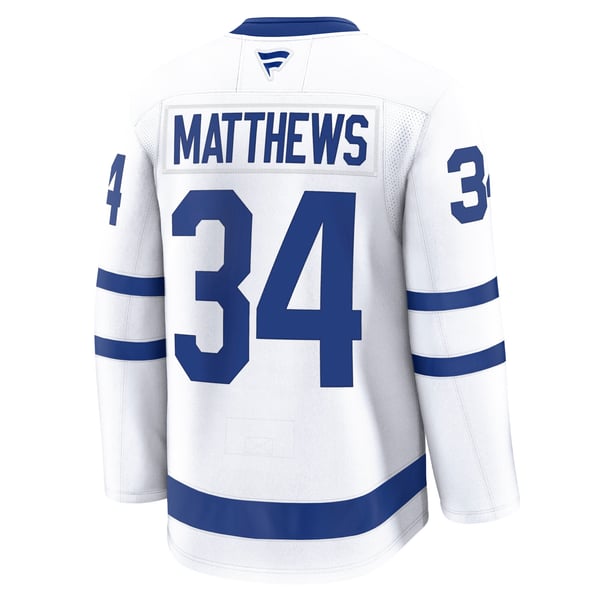 Men's Toronto Maple Leafs Auston Matthews Fanatics White Away Premium Jersey - Image 4