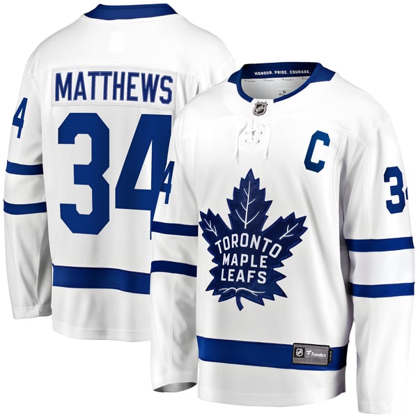 Men's Toronto Maple Leafs Auston Matthews Fanatics White Breakaway Jersey - Image 1