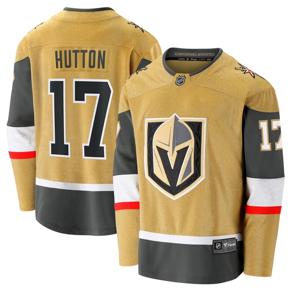 Men's Vegas Golden Knights Ben Hutton Fanatics Gold Home Premier Breakaway Player Jersey - Image 2