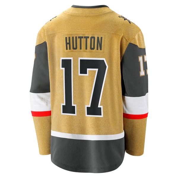 Men's Vegas Golden Knights Ben Hutton Fanatics Gold Home Premier Breakaway Player Jersey - Image 4