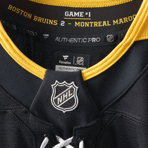 Men's Boston Bruins Fanatics Black 100th Anniversary Authentic Pro Jersey