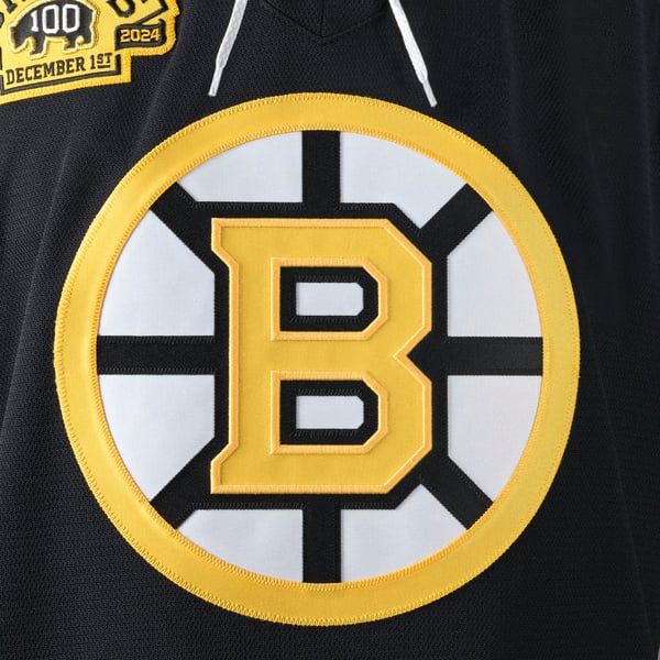 Men's Boston Bruins Fanatics Black 100th Anniversary Authentic Pro Jersey
