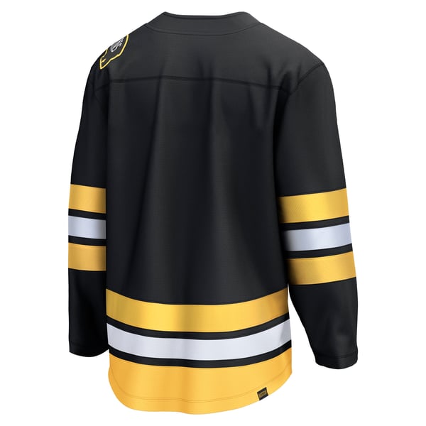 Men's Boston Bruins  Fanatics Black Anniversary Home Breakaway Jersey