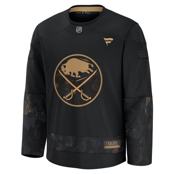 Men's Buffalo Sabres  Fanatics Black 2024 Military Appreciation Practice Jersey - Image 3
