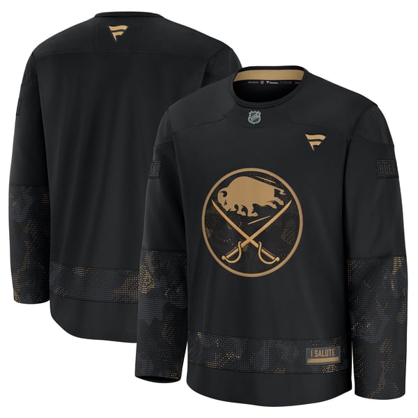 Men's Buffalo Sabres  Fanatics Black 2024 Military Appreciation Practice Jersey - Image 1