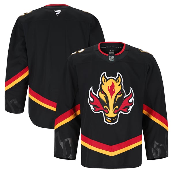 Men's Calgary Flames Fanatics Black Alternate Authentic Pro Jersey - Image 2