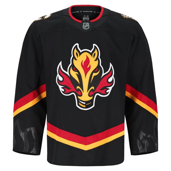Men's Calgary Flames Fanatics Black Alternate Authentic Pro Jersey - Image 3