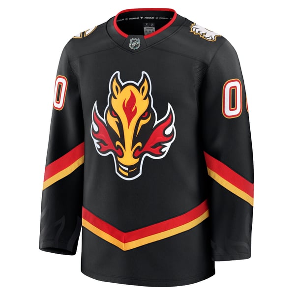 Men's Calgary Flames Fanatics Black Alternate Premium Custom Jersey - Image 3