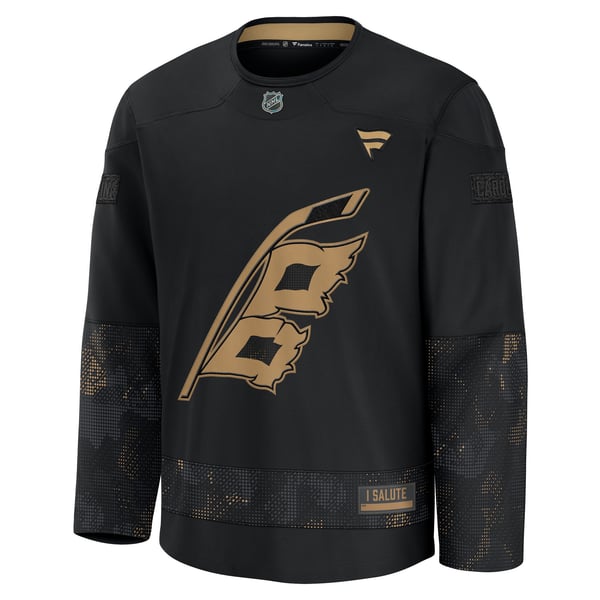 Men's Carolina Hurricanes  Fanatics Black 2024 Military Appreciation Practice Jersey - Image 3