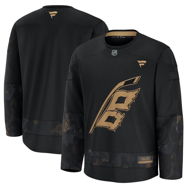Men's Carolina Hurricanes  Fanatics Black 2024 Military Appreciation Practice Jersey - Image 1
