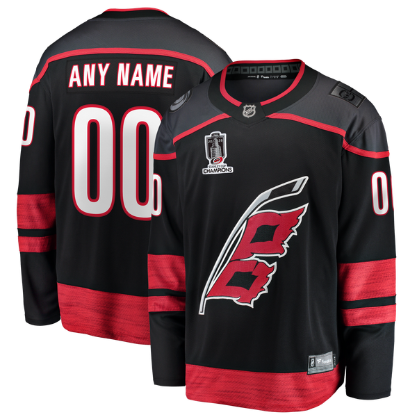 Men's Carolina Hurricanes  Fanatics Black 2026 Stanley Cup Champions Home Breakaway Custom Jersey - Image 1
