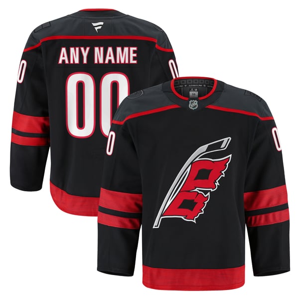 Men's Carolina Hurricanes Fanatics Black Home Authentic Pro Custom Jersey - Image 1