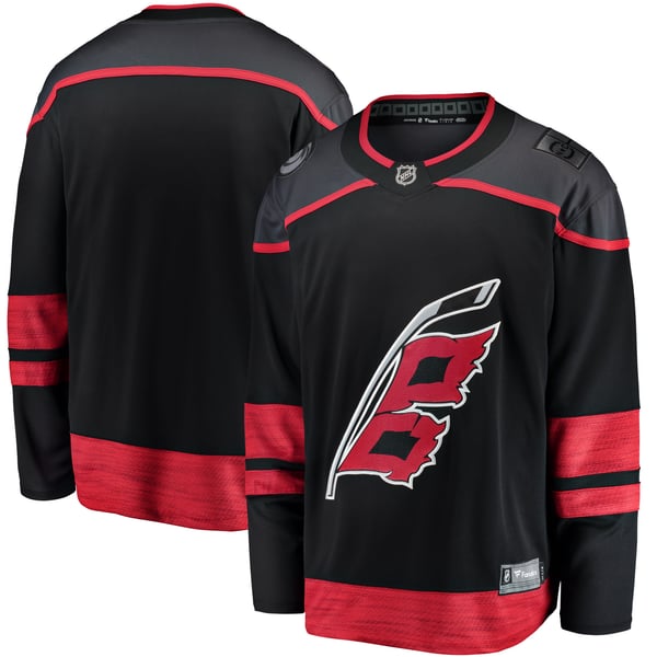 Men's Carolina Hurricanes Fanatics Black Home Breakaway Jersey - Image 2
