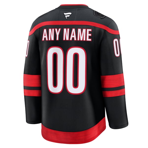 Men's Carolina Hurricanes Fanatics Black Home Premium Custom Jersey - Image 4