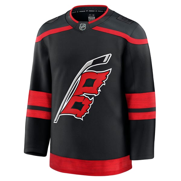 Men's Carolina Hurricanes Fanatics Black Home Premium Jersey - Image 3