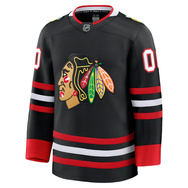 Men's Chicago Blackhawks  Fanatics Black Alternate Custom Premium Jersey - Image 3