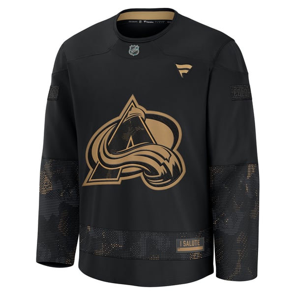 Men's Colorado Avalanche  Fanatics Black 2024 Military Appreciation Practice Jersey - Image 3