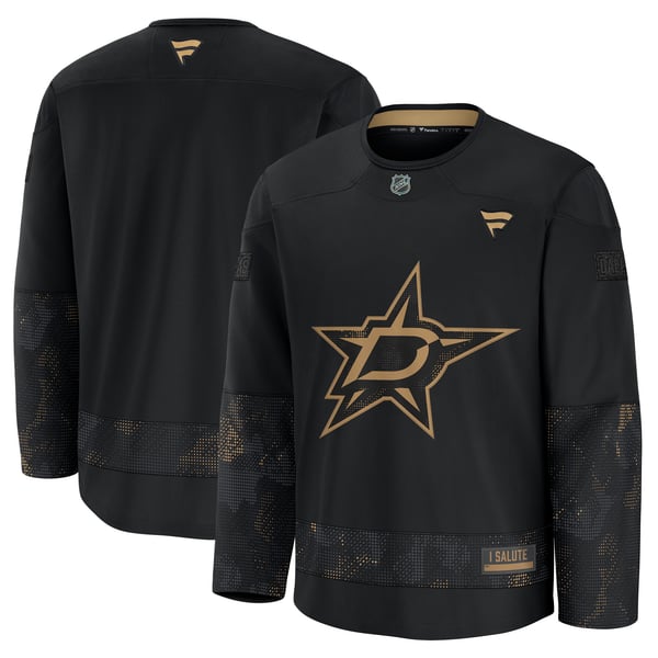 Men's Dallas Stars  Fanatics Black 2024 Military Appreciation Practice Jersey - Image 1