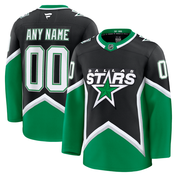 Men's Dallas Stars  Fanatics Black Alternate Premium Custom Jersey - Image 1