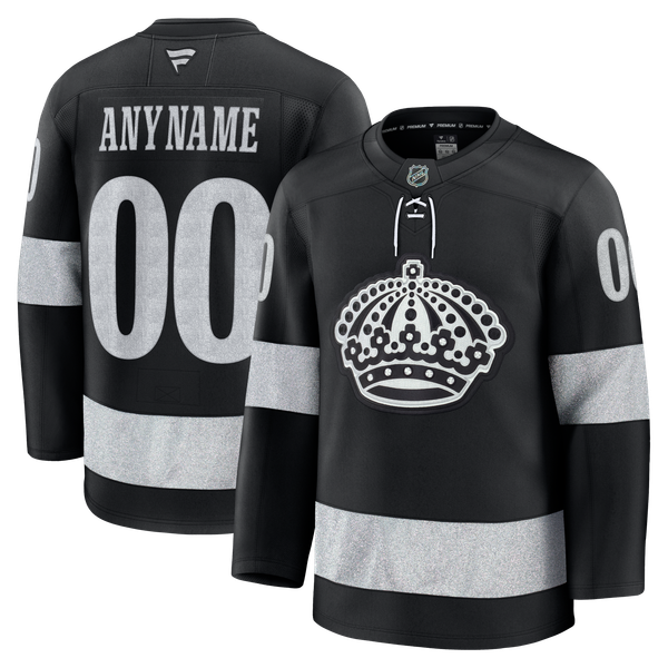Men's Los Angeles Kings Fanatics Black Alternate Premium Custom Jersey - Image 1