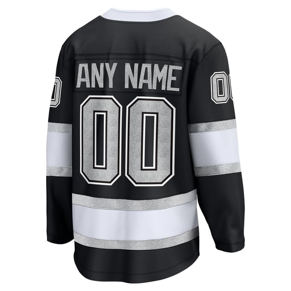 Men's Los Angeles Kings Fanatics Black Home Breakaway Custom Jersey - Image 4