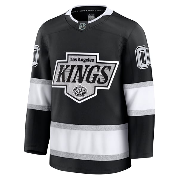 Men's Los Angeles Kings Fanatics Black Home Premium Custom Jersey - Image 3