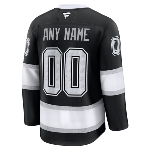 Men's Los Angeles Kings Fanatics Black Home Premium Custom Jersey - Image 4