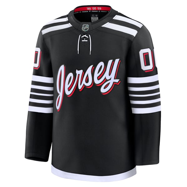 Men's New Jersey Devils Fanatics Black Alternate Premium Custom Jersey - Image 3