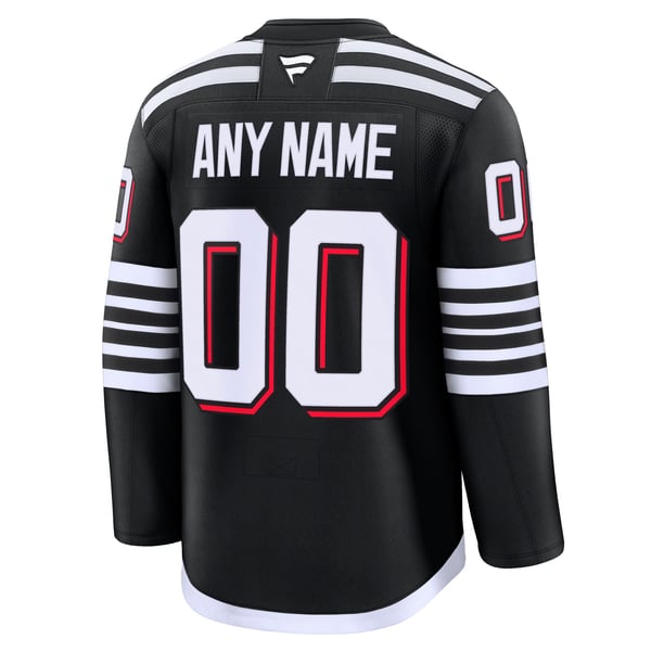 Men's New Jersey Devils Fanatics Black Alternate Premium Custom Jersey - Image 4