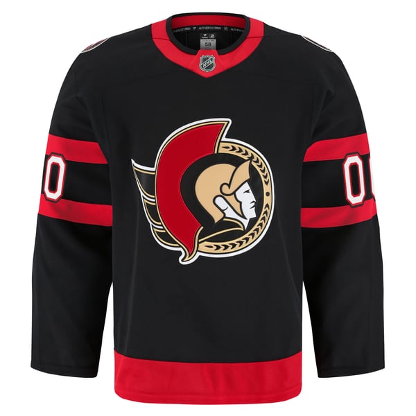 Men's Ottawa Senators Fanatics Black Home Authentic Pro Custom Jersey - Image 3