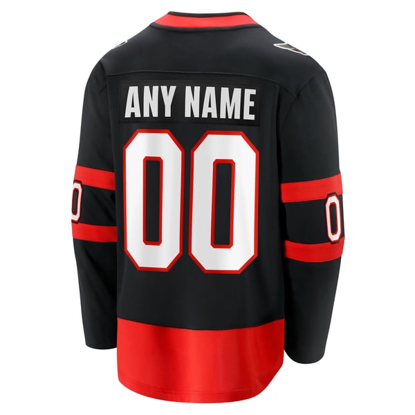 Men's Ottawa Senators Fanatics Black Home Custom Breakaway Jersey - Image 4