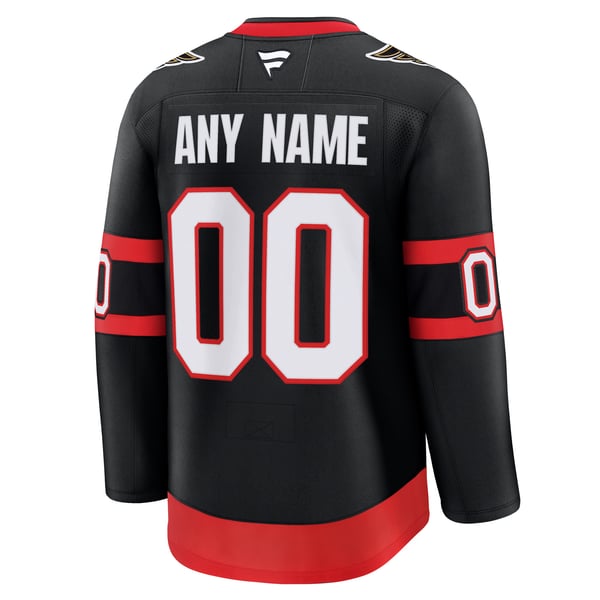 Men's Ottawa Senators Fanatics Black Home Premium Custom Jersey - Image 4