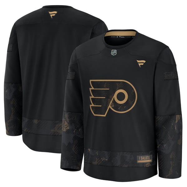 Men's Philadelphia Flyers  Fanatics Black 2024 Military Appreciation Practice Jersey - Image 1