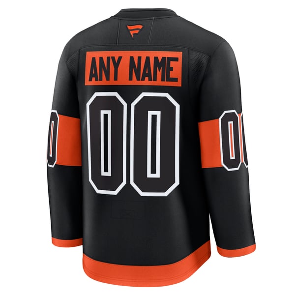Men's Philadelphia Flyers Fanatics Black Alternate Premium Custom Jersey - Image 4