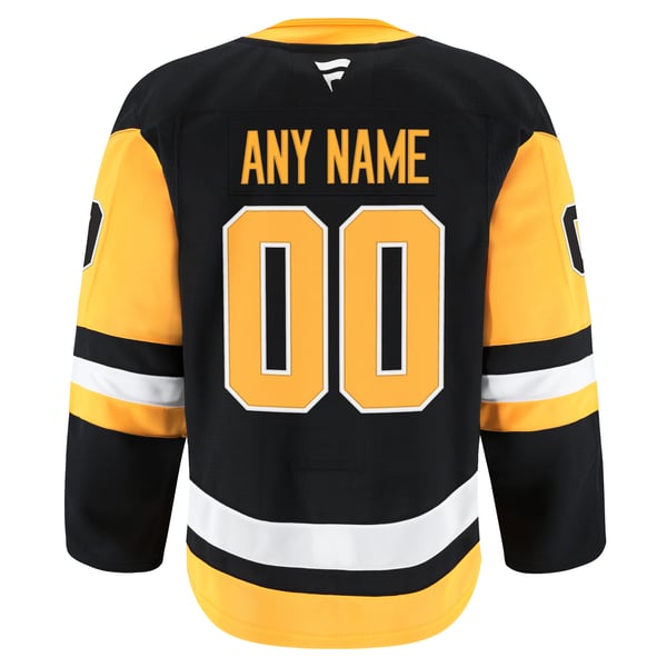 Men's Pittsburgh Penguins Fanatics Black Home Authentic Pro Custom Jersey - Image 4