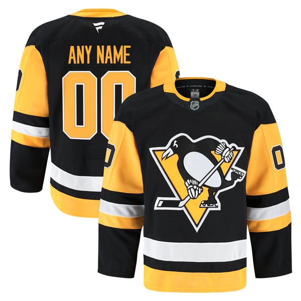 Men's Pittsburgh Penguins Fanatics Black Home Authentic Pro Custom Jersey - Image 1